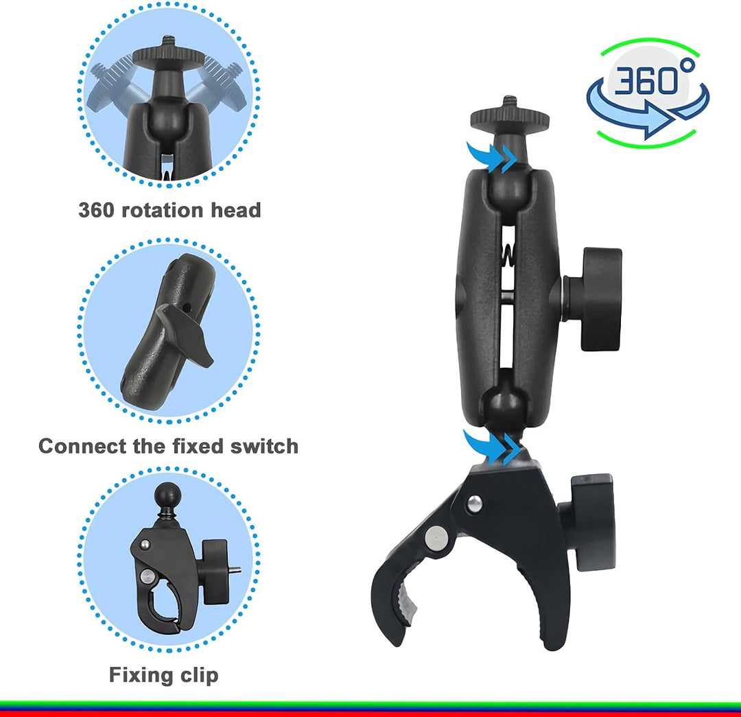 Motorrad-Zubehörset für Insta360 One X2, One X, One R, Gopro Hero Max, Fusion, DJI OSMO