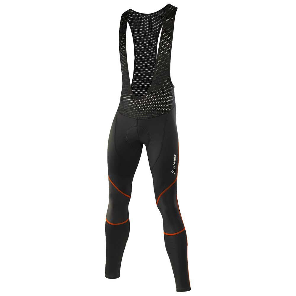 Löffler Herren Elastic Ws Bike Bib Tights Leggings Black/Neon Yellow 48, Black/Neon Yellow 48