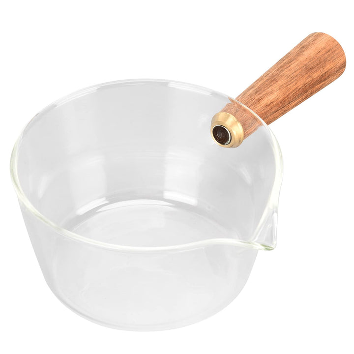 Milchtopf aus Glas mit V-förmigem Ausguss, Antihaftbeschichteter Kochtopf aus Borosilikatglas, Messb