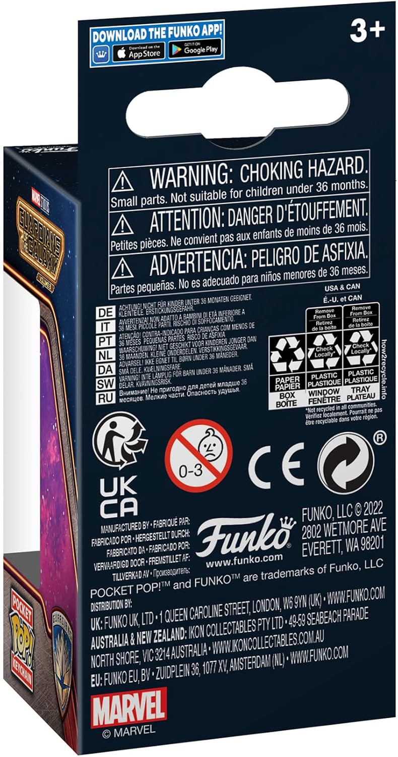 Funko Pop! Keychain: Marvel - Guardians of The Galaxy 3 - Rocket Raccoon - Neuartiger Schlüsselanhän