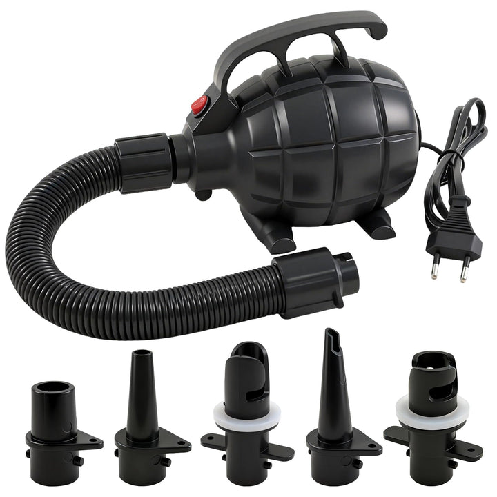 Elektrische Luftpumpe für Luftmatratze, 600W Luftpumpe Luftmatratze mit 5 Düsen, Airtrack Pumpe Elek