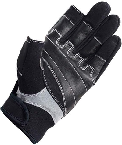 Crewsaver DREI Finger Handschuhe 2023 - Schwarz XS, S