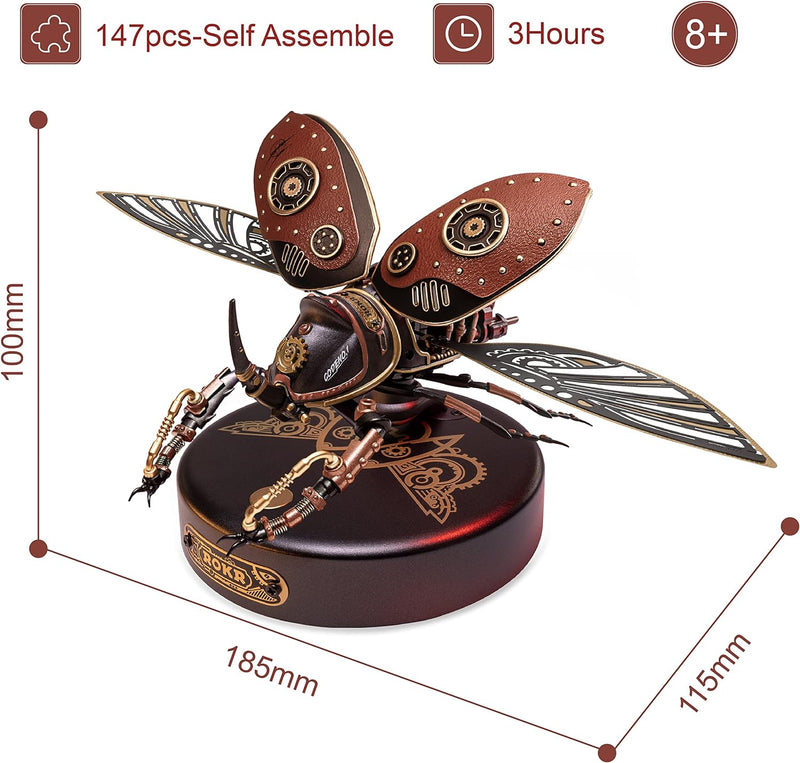 ROKR Käfer Storm Beetle 3D Metall Puzzle Modellbausatz Erwachsen-Steampunk Insekt Figur Sammelbares