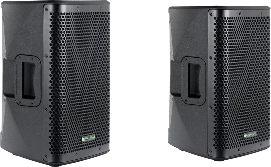 Pronomic C-208 MA Stative Set - Zwei aktive 2-Wege Boxen - Leistung: 800 Watt - 8" Woofer + 1" Hocht