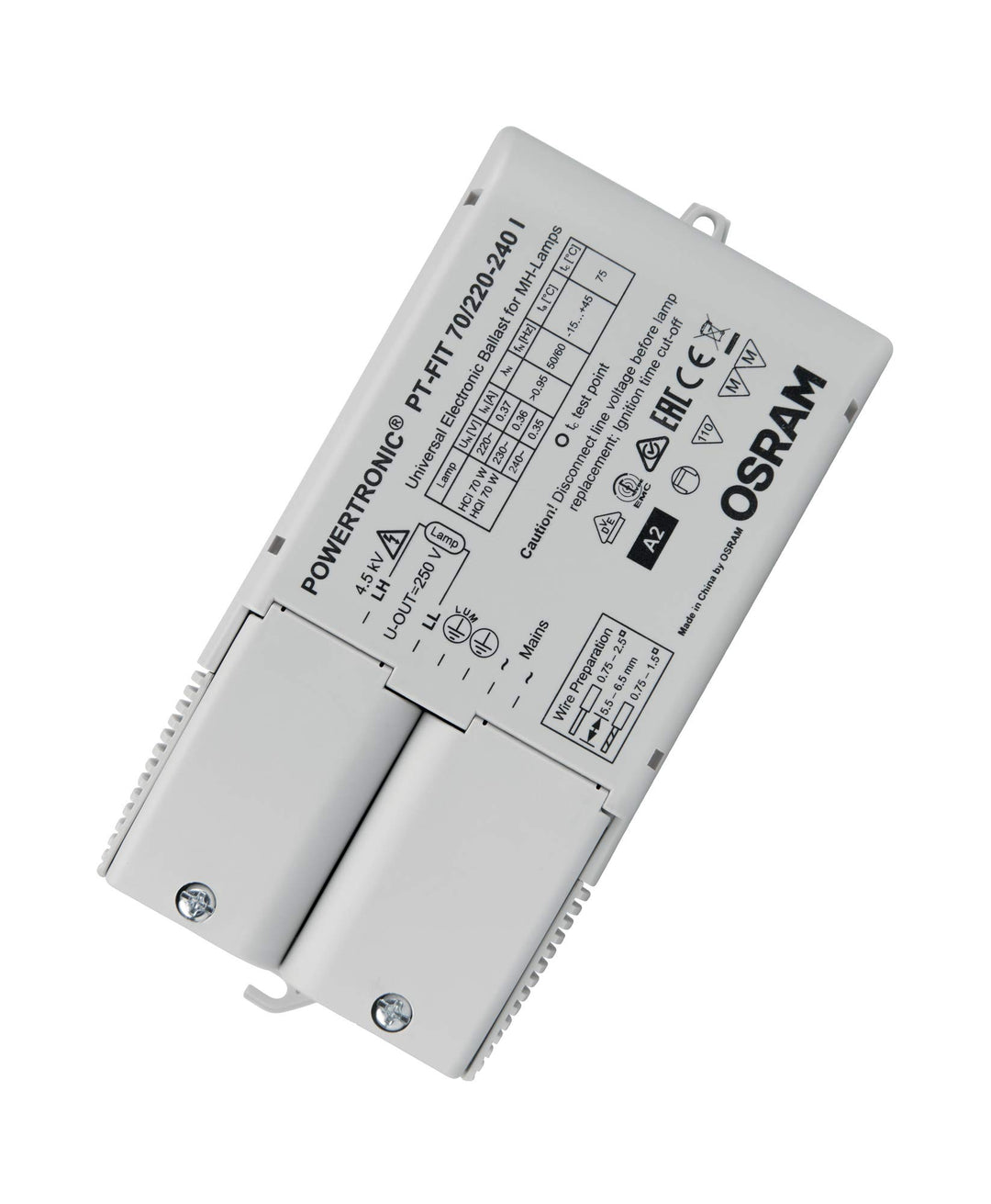OSRAM Lamps elektronisches Vorschaltgerät (EVG), POWERTRONIC PT-FIT I, EVG, PT-FIT 70/220-240 I, wei