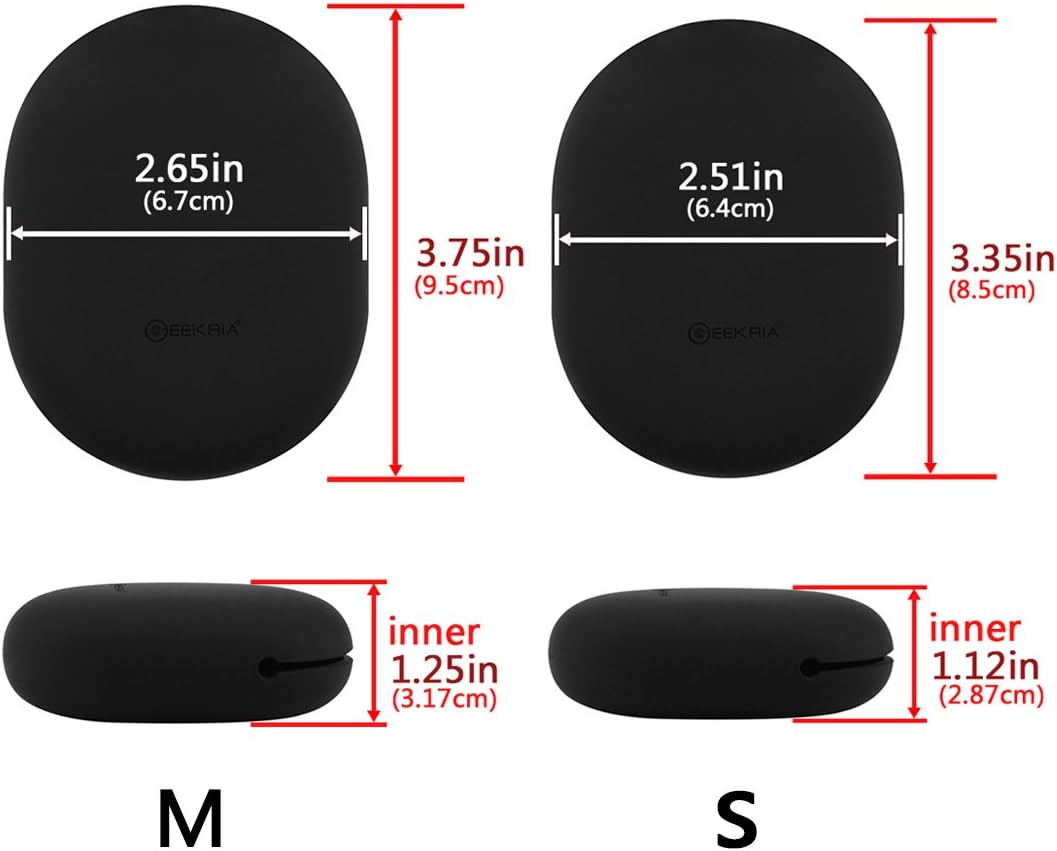 Geekria 2 Stück Silikon-Schutzhülle für Ohrhörer, für PowerBeats, Jabra Sport Pace, Jaybird X3, X2,