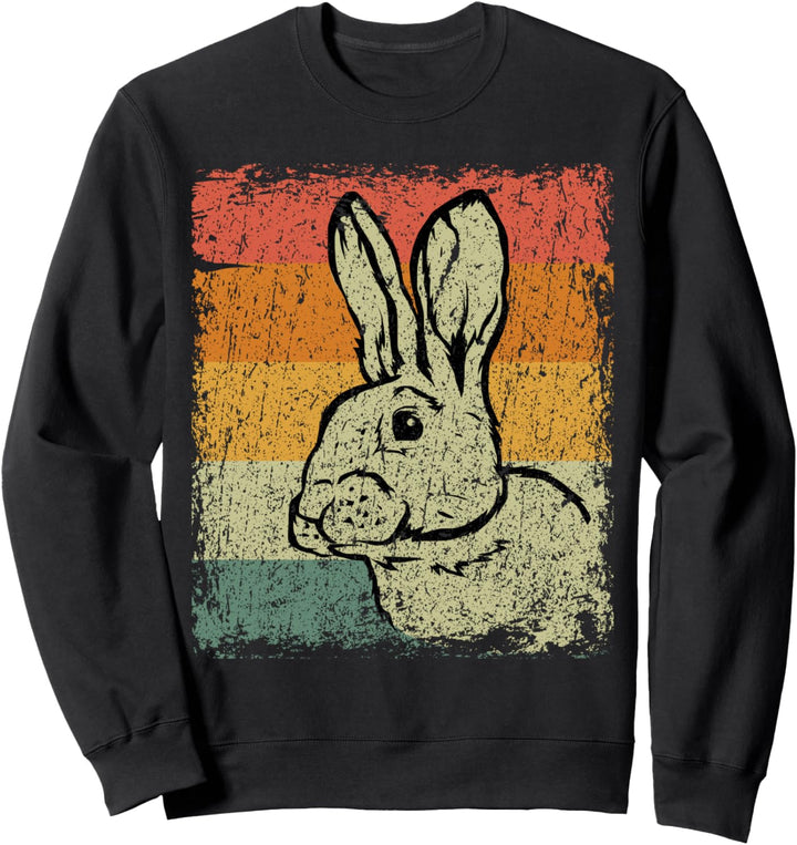 Retro Kaninchen Geschenk Vintage Hase Sweatshirt