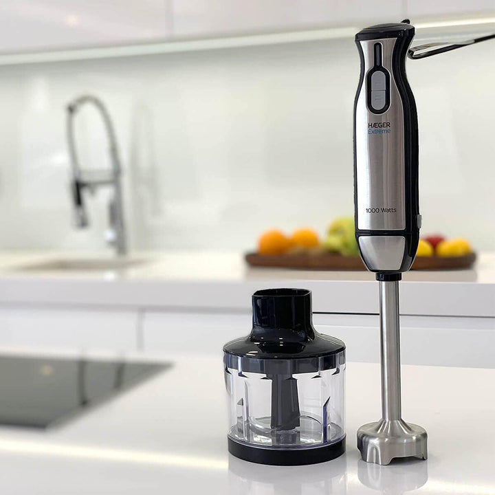 Batidora HAEGER Extreme Zerkleinerer 1000 W – 2 Interruptores Toque FÃcil/Suave – Eje DESMONTABLE –