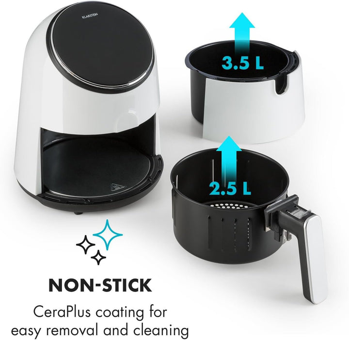 Klarstein AirVital - Heissluftfritteuse, Fritteuse, AirFryer, 1300 W, 2,5 L Füllmenge, fett-frei Fri