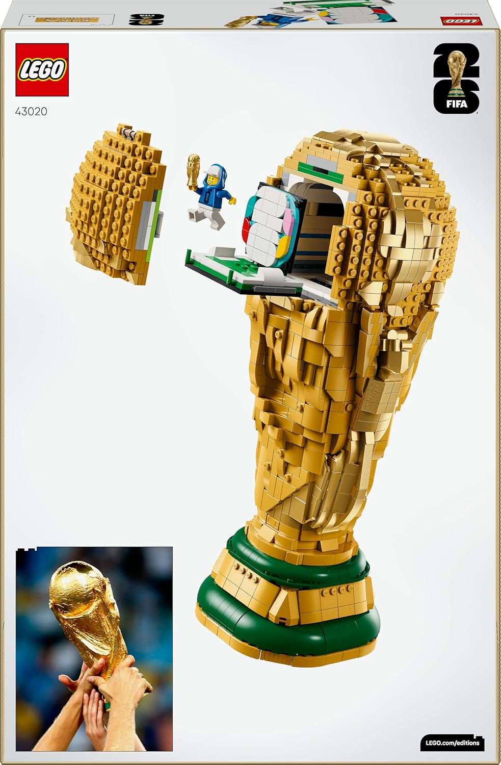 LEGO Editions Sports Offizieller Pokal der FIFA Fussball-Weltmeisterschaft - 3D DIY Modell mit samme