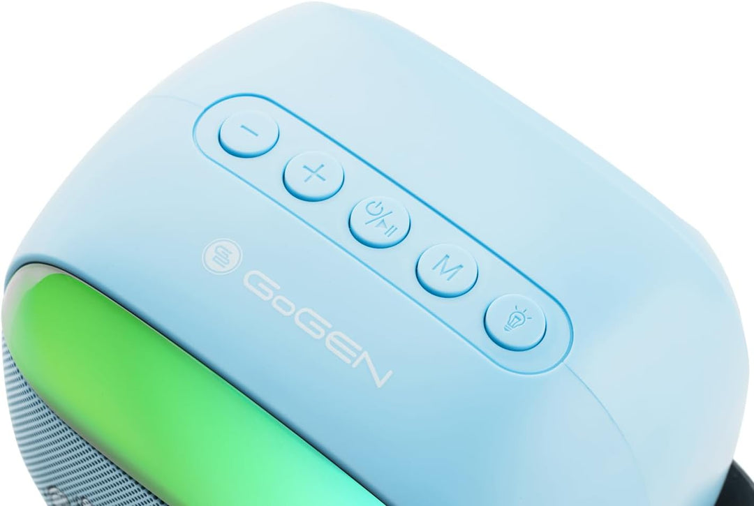 GOGEN Party Kinder Bluetooth‑Lautsprecher mit Mikrofon I Licht‑ & Stimmeffekte I 3.2W I Akku 5Std.I