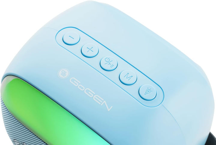 GOGEN Party Kinder Bluetooth‑Lautsprecher mit Mikrofon I Licht‑ & Stimmeffekte I 3.2W I Akku 5Std.I