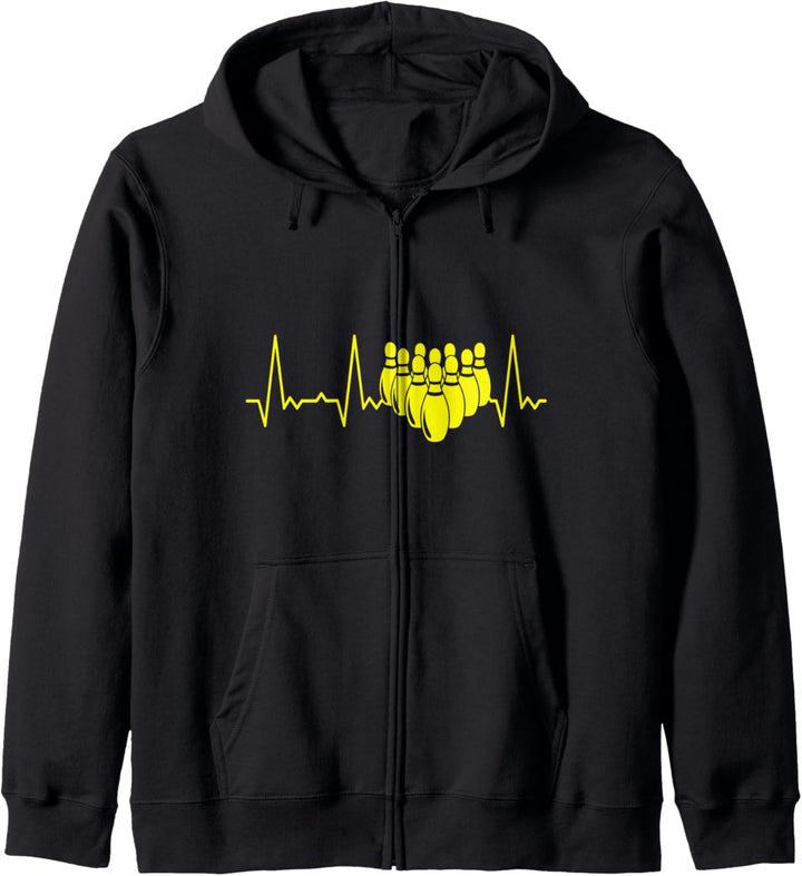 Herzschlag Bowling Kapuzenjacke