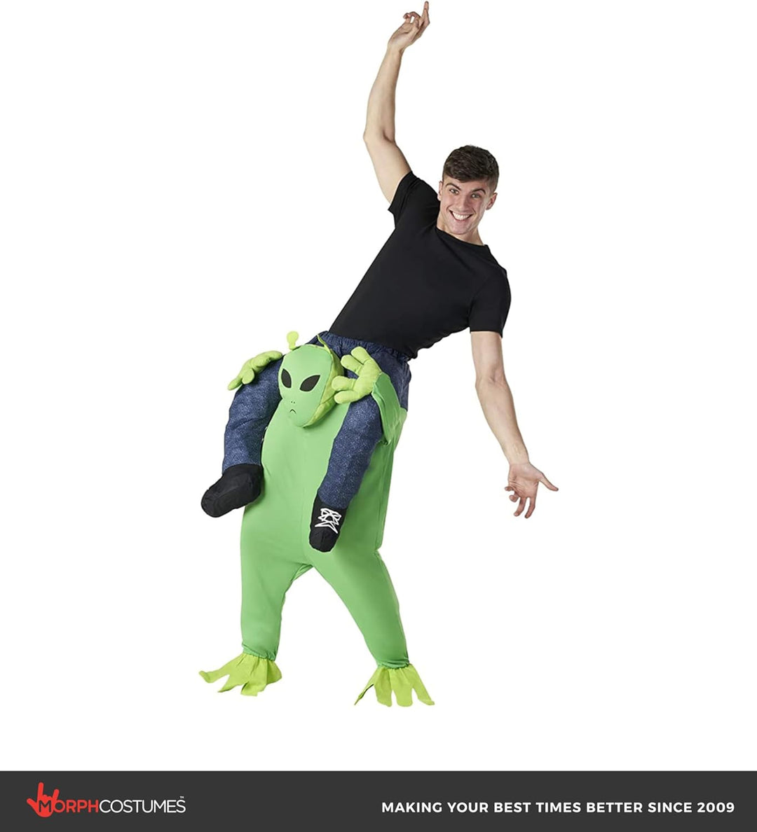 Morph Costumes Alien Huckepack Kostüm Herren Damen Faschingskostüm Alien Kostüm Huckepack Erwachsene