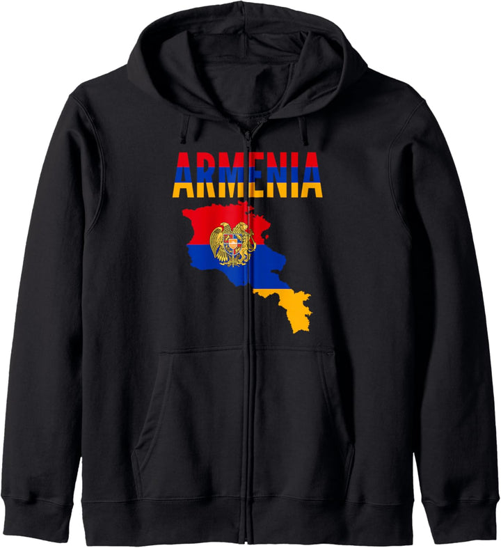 Armenisch - Armenien Landkarte Flagge Kapuzenjacke