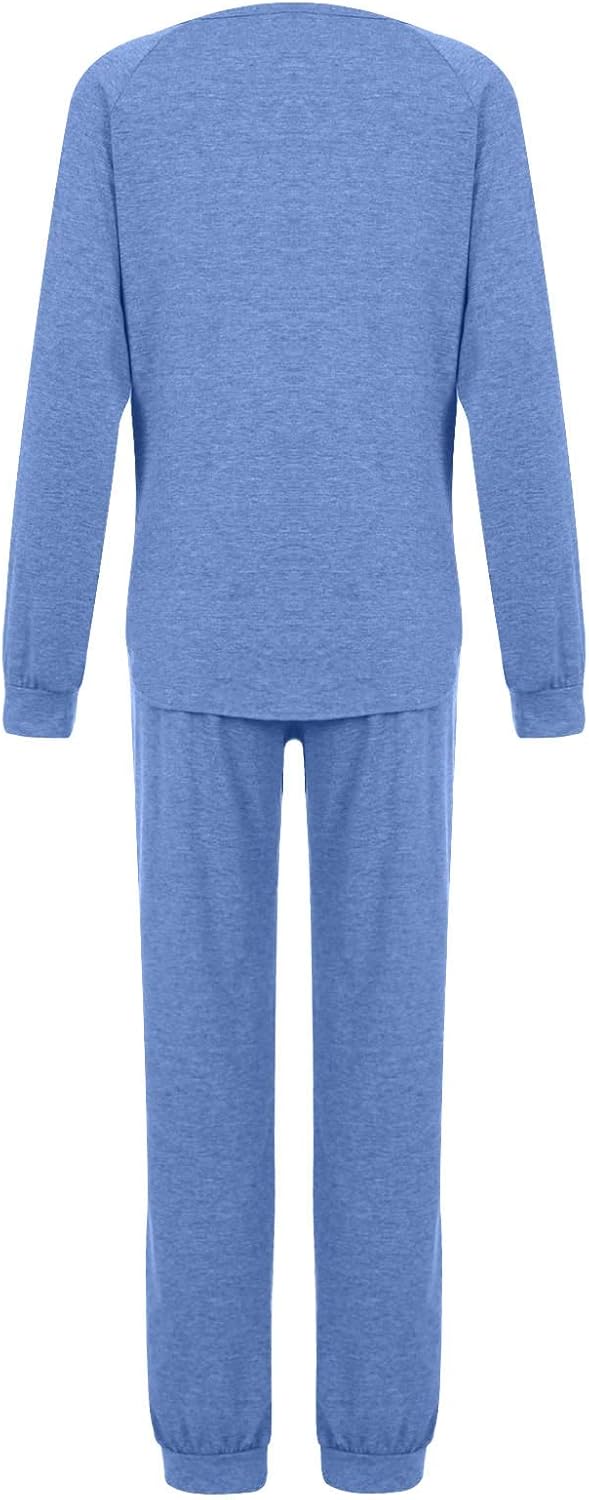 Ansenesna Hausanzug Damen Zweiteilig Elegant Hosenanzug Frauen Jogging Freizeitanzug Ohne Kapuze 2 T