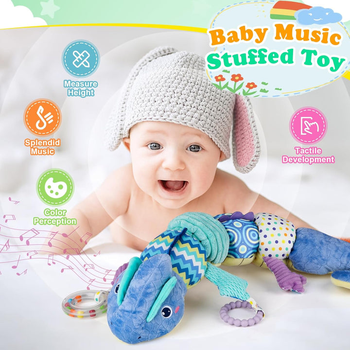 Musikalisches Raupe Spielzeug von für Babys, EnGiTores Raupe Plüschtier Spielzeug mit Knarren Rassel