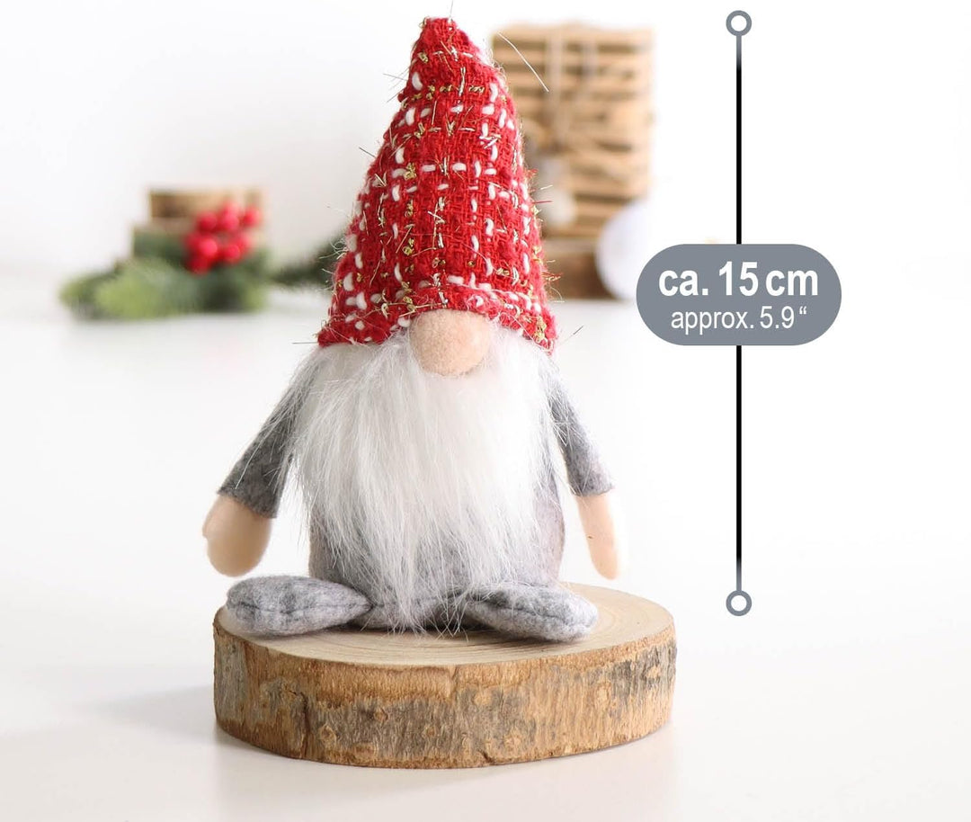 COM-FOUR® 6X Premium Weihnachts-Wichtel 15cm - Weihnachtsdeko - winterliche Zwergen-Figur - Dekoarti