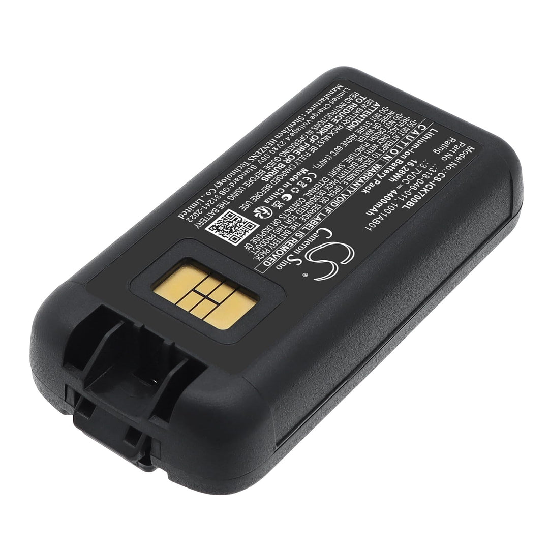 CS-ICK700BL Akku 4400mAh Kompatibel mit [Intermec] CK70, CK71 Ersetzt 1001AB01, 1001AB02, 318-046-00