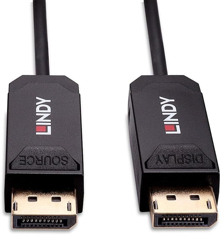 LINDY Glasfaser-Hybrid-Kabel (für DP 2.0, UHBR10, 15 m)