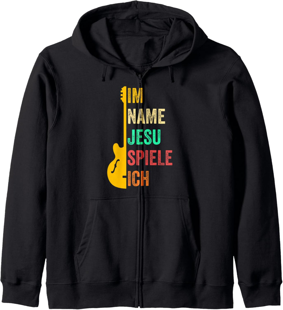 Gitarre Gitarrist Bassist E-Gitarre Konzert Jesus Band Kapuzenjacke