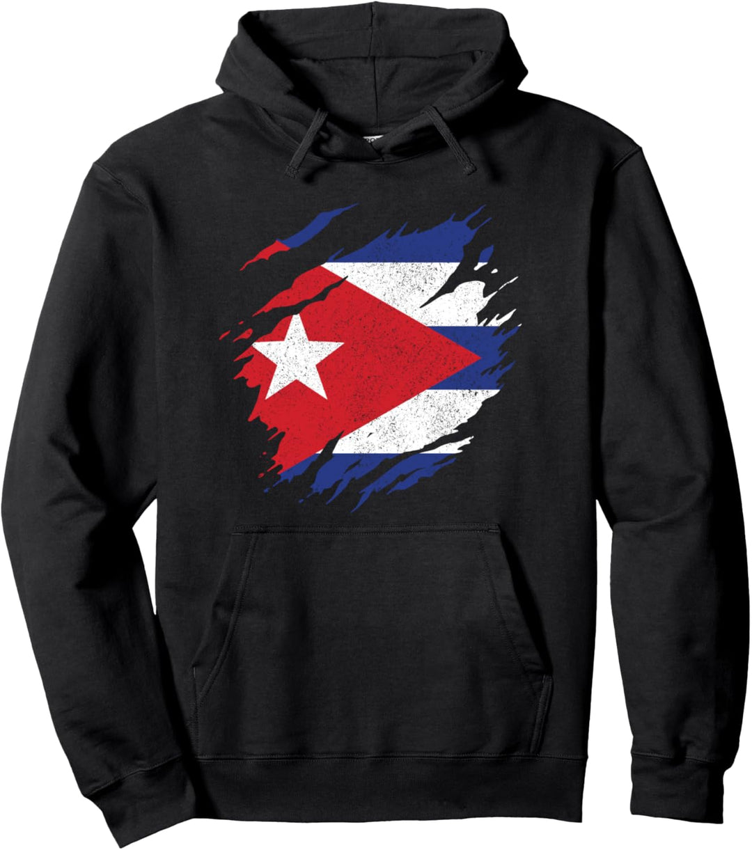 Kuba Kubanische Flagge Vintage Pullover Hoodie