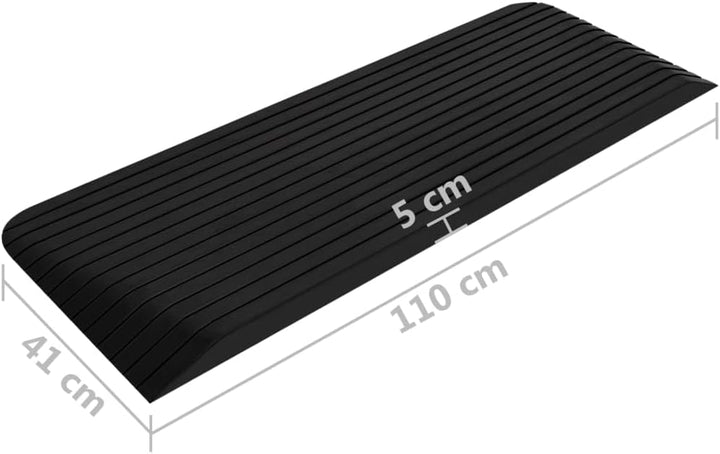 vidaXL 2X Schwellenrampe Türschwellenrampe Motorrad Auto Rollstuhl Rampe Bordsteinrampe Gummirampe A
