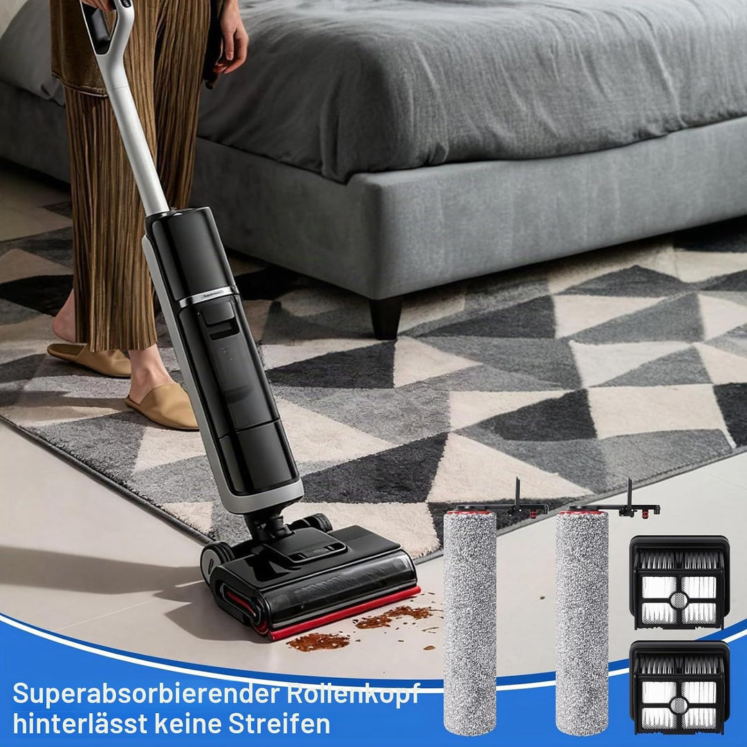 Ersatzbürstenrolle und HEPA-Filter Zubehör für Dreame H15 Pro Heat Nass- und Trockensauger, 2 Bürste