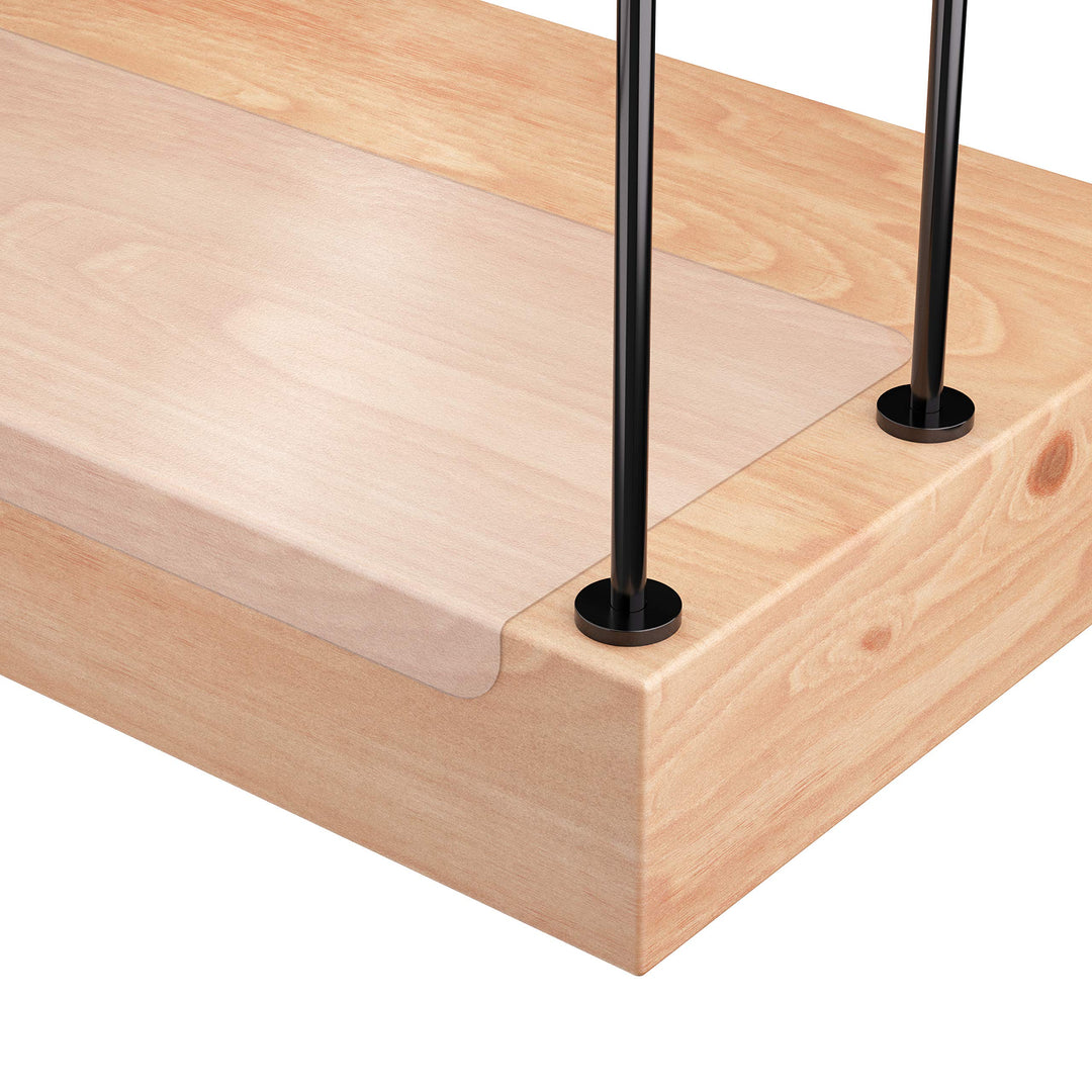 13 x Sossai® Stufenmatte STAIR PROTECT | 20 x 65 cm | transparent und selbstklebend | Treppenschutz