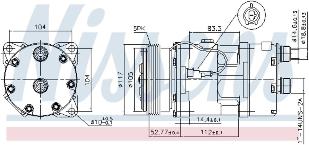 NISSENS 89123 Kompressor, Klimaanlage