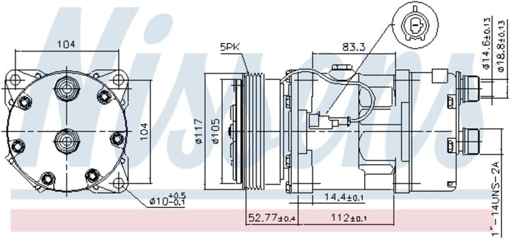 NISSENS 89123 Kompressor, Klimaanlage