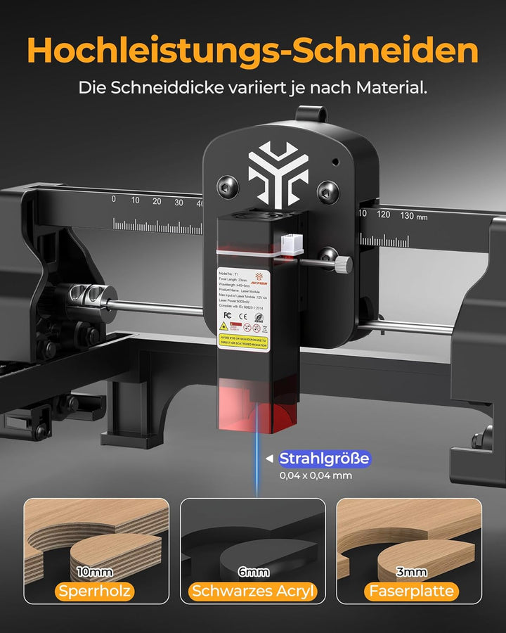 Acmer T1 Lasergravierer 3.5W, Tragbarer Mini Lasergravur Maschine, 0.01mm HochpräZiser Laser Cutter,