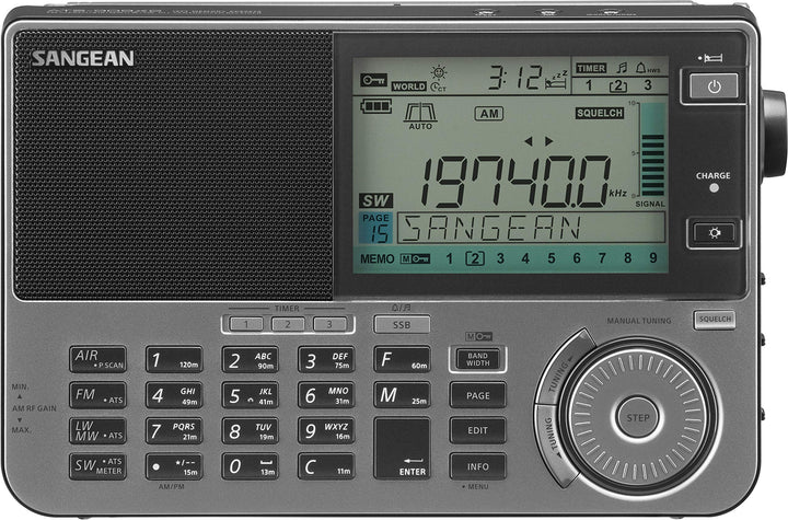 Sangean Receiver Mondial ATS-909 X2 Grau Schwarz, Schwarz