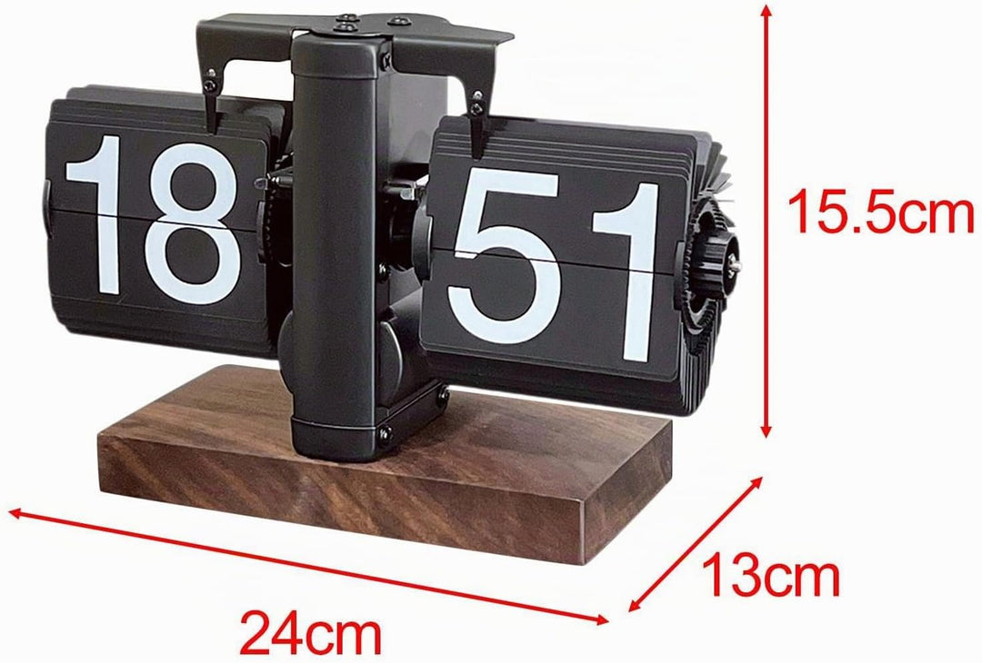 Baoblaze Flip-Tischuhr, automatische Seitenumblätteruhr, Retro-Flip-Down-Uhr, Tischuhr, mechanische
