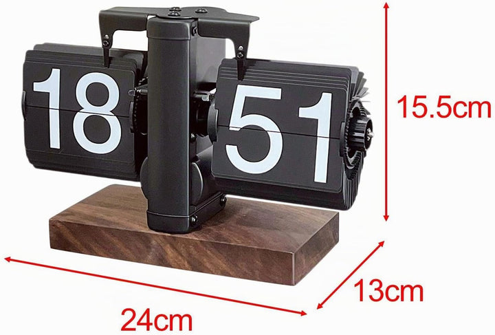 Baoblaze Flip-Tischuhr, automatische Seitenumblätteruhr, Retro-Flip-Down-Uhr, Tischuhr, mechanische