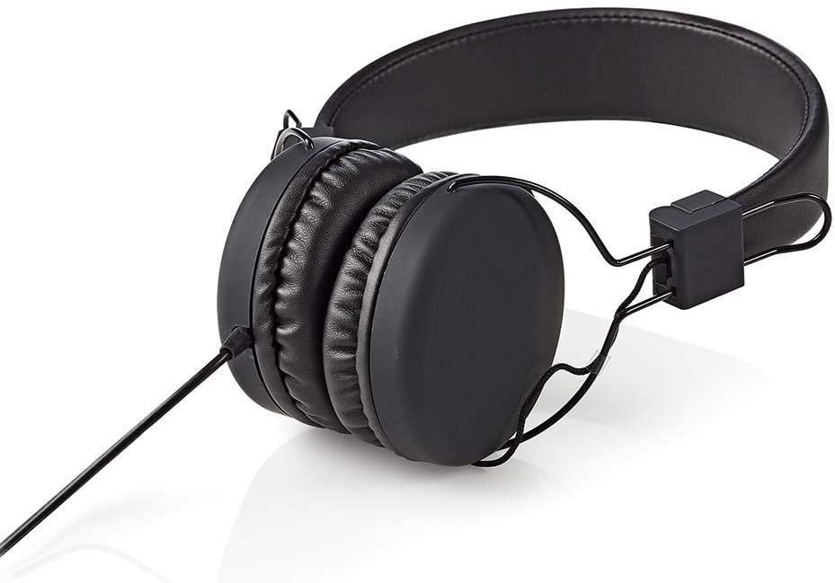 Nedis HPWD1100BK Kabelgebundene Kopfhörer | On-Ear | Faltbar | 1,2-m-Rundkabel | Schwarz