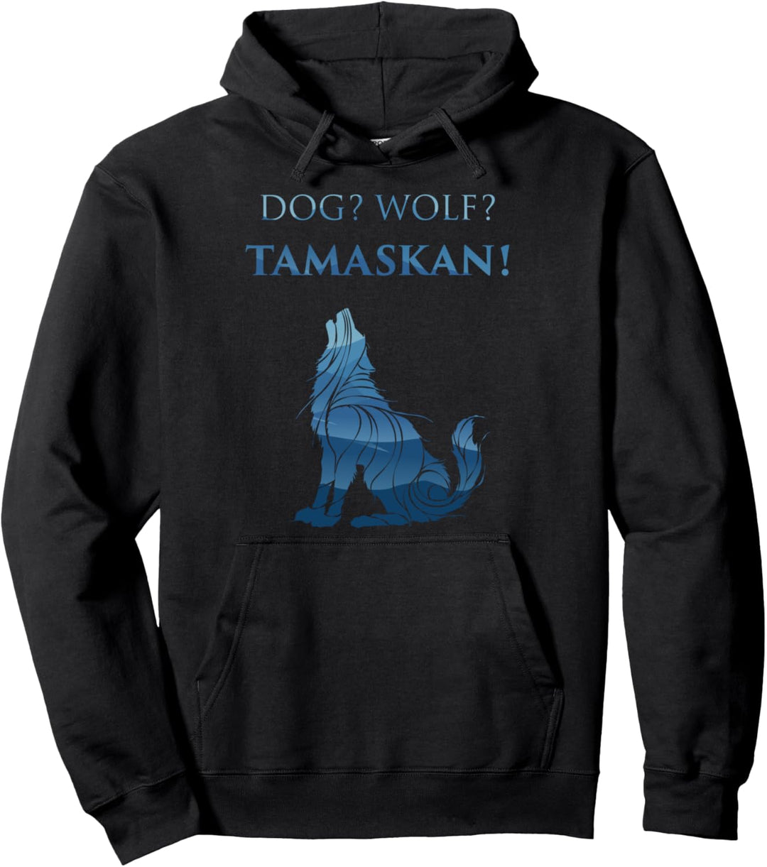 Dog? Wolf? Tamaskan Besitzer Hunde Züchter Wolf Silhouette Pullover Hoodie