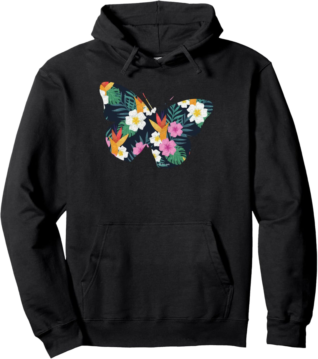 Niedlicher Blumen Schmetterling Pullover Hoodie