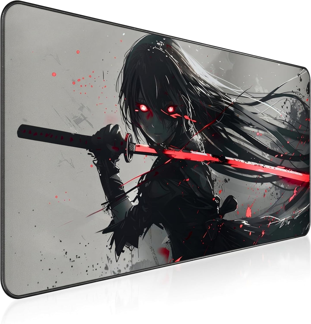 XXL Gaming Mauspad 900x400 - Vernähte Kanten &amp; wasserabweisend - Anime Mousepad für Gamer &amp; Büro - g