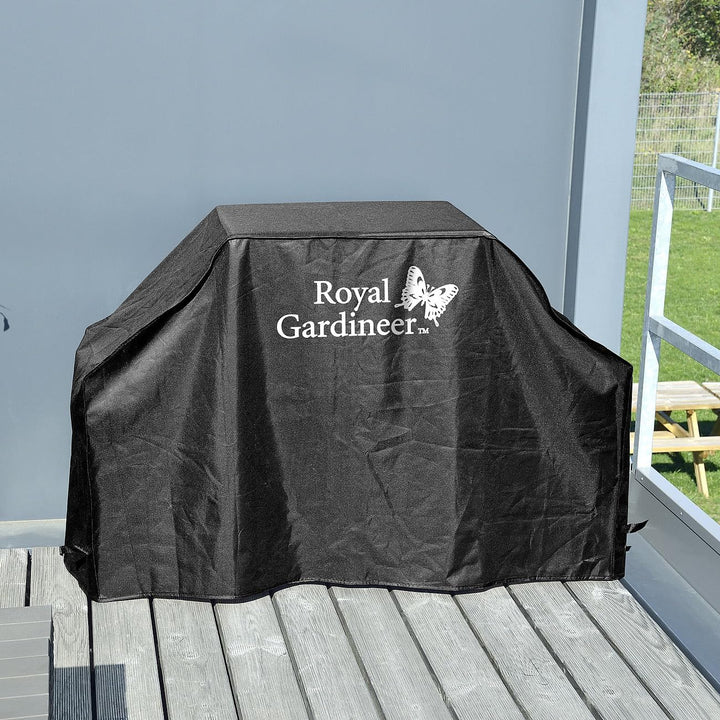 Royal Gardineer Grillhaube: Profi-Grillabdeckung XL (206 x 89 x 66 cm) (Grillabdeckung wetterfest, G