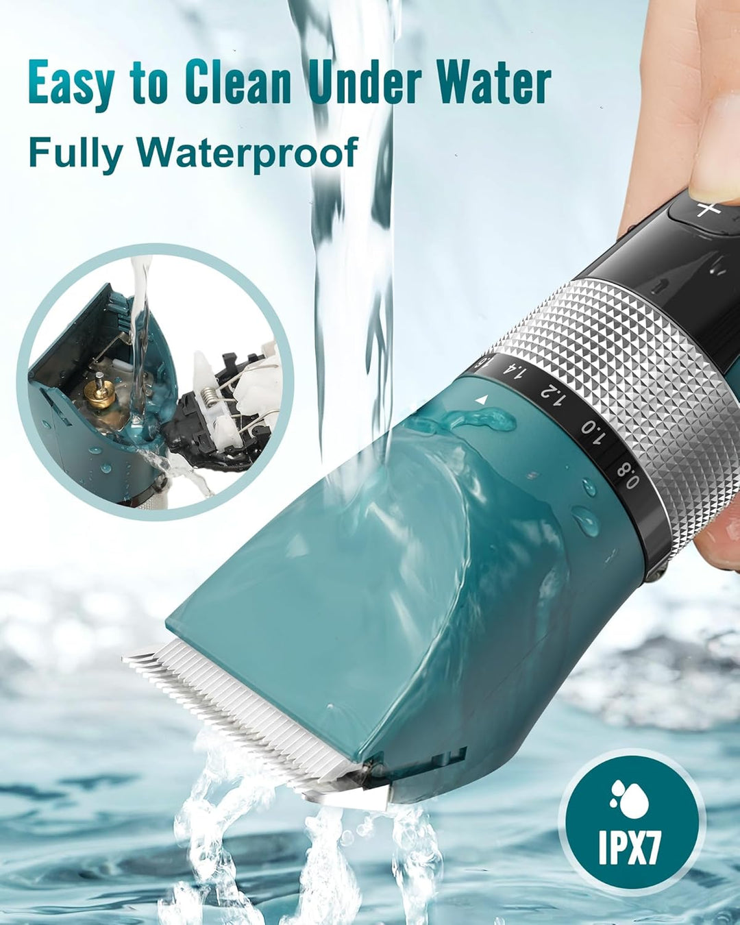 oneisall Schermaschine Katze Leise, Profi Haarschneidemaschine für langhaarkatzen, 5-Geschwindigkeit