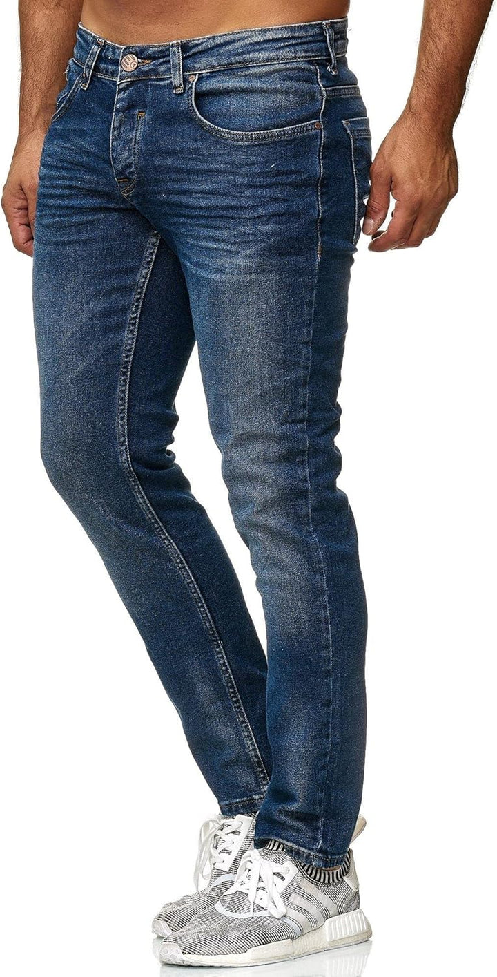 Tazzio Jeans Slim Fit Herren Jeanshose Stretch Designer Hose Denim 16533 29W / 30L Blau-1, 29W / 30L