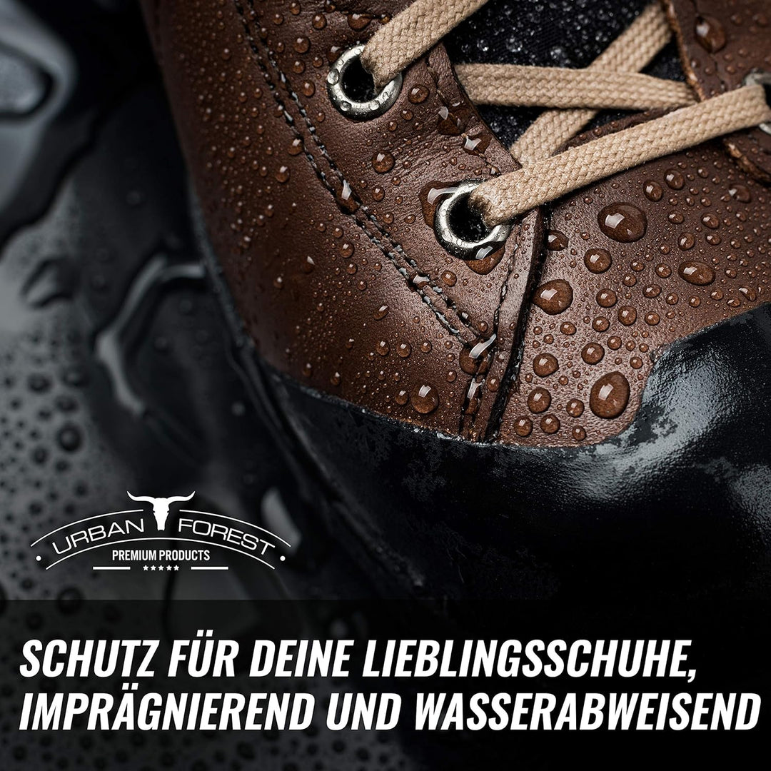 URBAN FOREST SPARSET Schuhputzset Schuhcreme Schuhwachs Farblos + Schwarz + Braun mit Bienenwachs &
