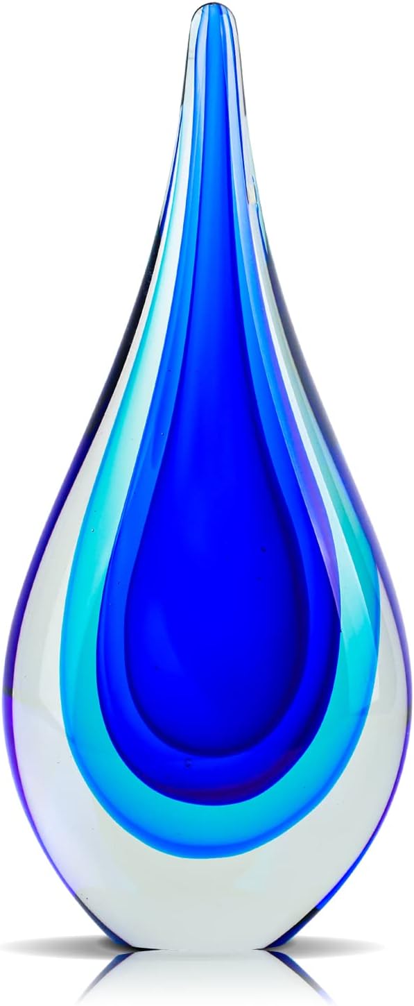 Glaskunststatue (B) Blau, Blau