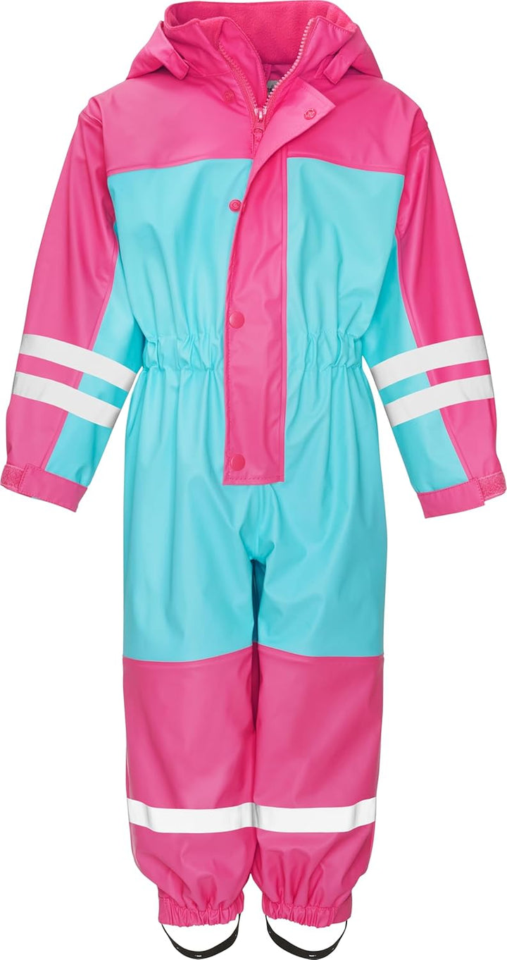 Playshoes Unisex Kinder Regen-Anzug mit Fleece-Futter Warmer Wasserdichter Matschanzug Regenbekleidu