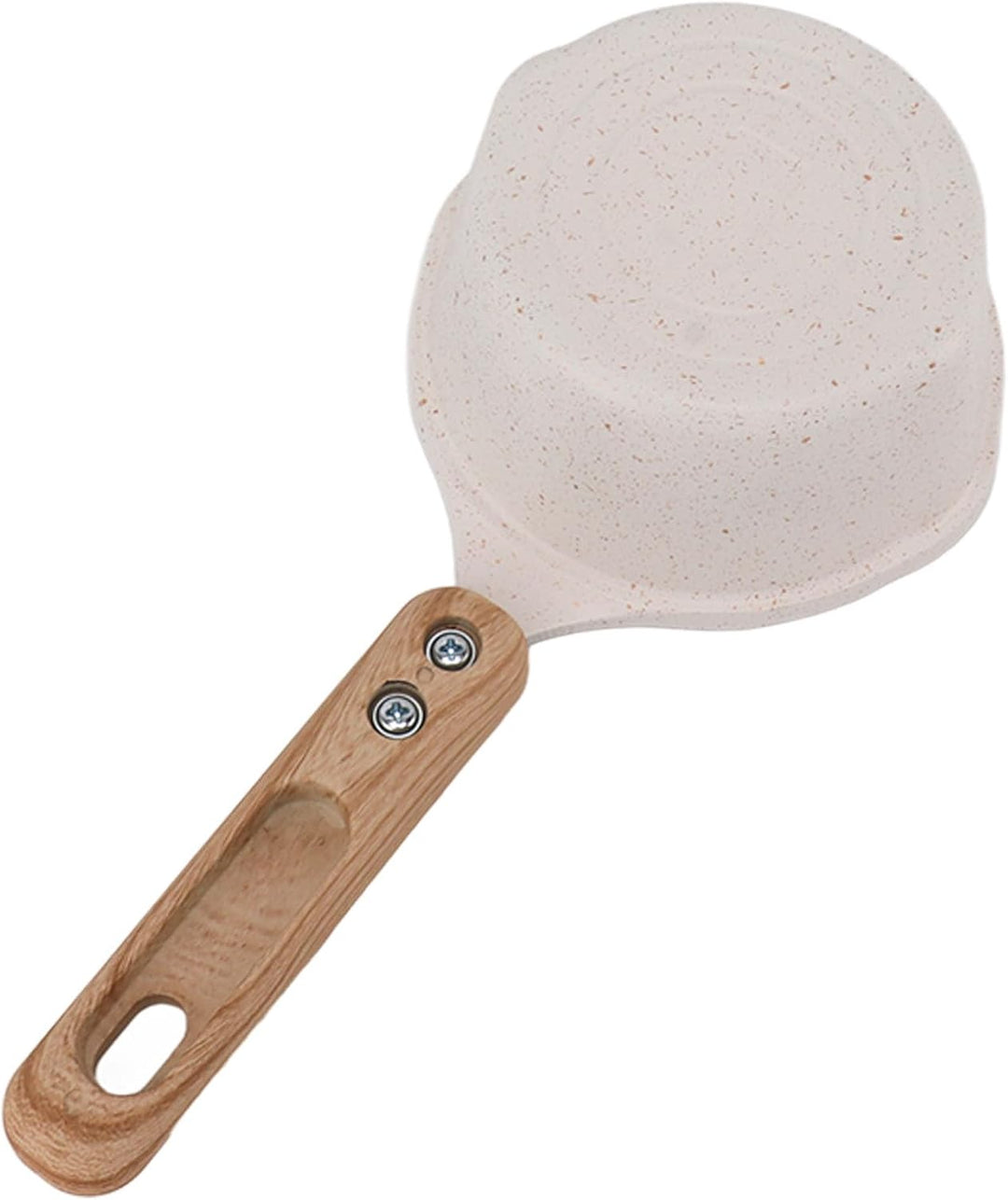 Kleiner Milchtopf, Weisser Antihaftbeschichteter Kochtopf, Multifunktionaler Kochtopf mit Holzgriff