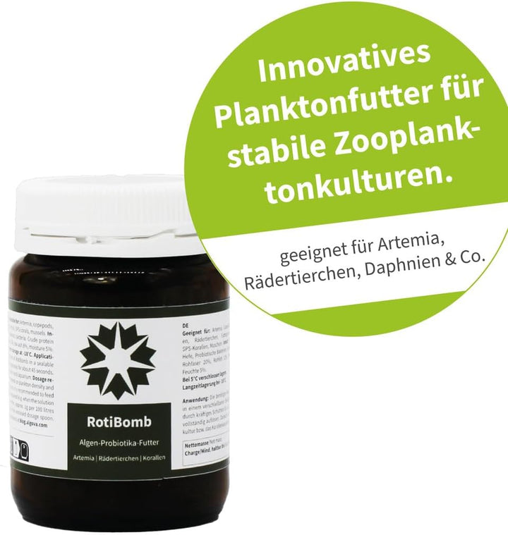 RotiBomb - Futter für Artemia Wasserflöhe Feenkrebse Rädertierchen (50 g) 50 g (1er Pack), 50 g (1er