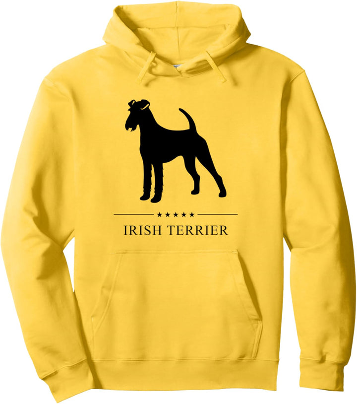 Irish Terrier Schwarze Silhouette Pullover Hoodie