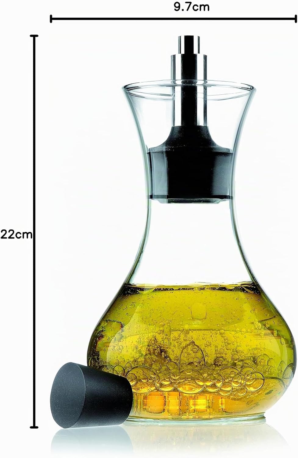 EVA SOLO | Dressing-Shaker | Tropffrei | 0,25 Liter | Ausgussdeckel | Transparent/Schwarz [Energiekl