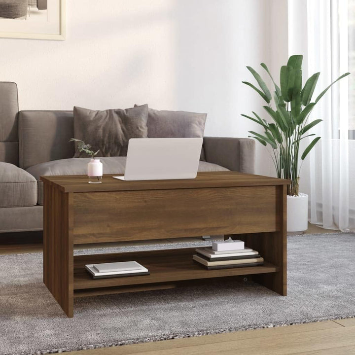 WIFESE Couchtisch Höhenverstellbar 80x50x40 cm Beistelltisch Wohnzimmertisch Verstellbare Tischplatt